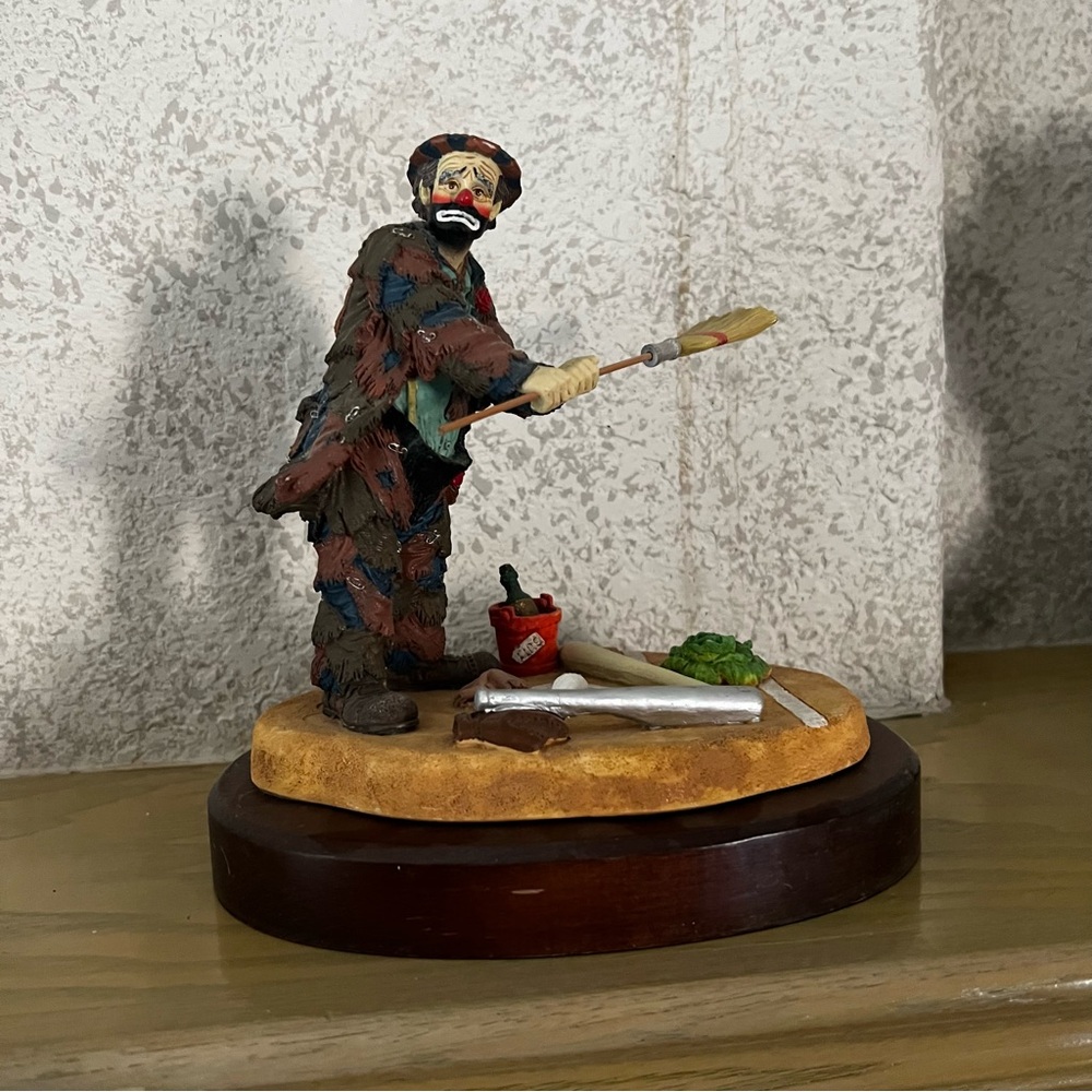 Vintage Emmett Kelly “Willie At Bat” Limited Edition Figurine